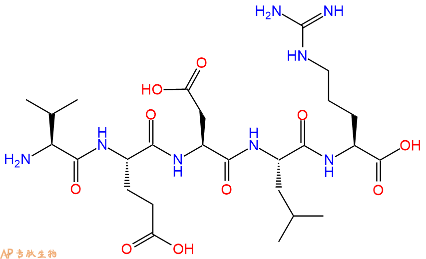 专肽生物产品H2N-Val-Glu-Asp-Leu-Arg-OH