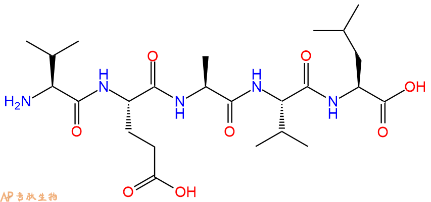 专肽生物产品H2N-Val-Glu-Ala-Val-Leu-OH