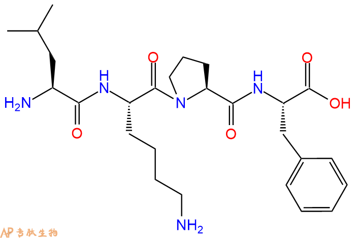 专肽生物产品H2N-Leu-Lys-Pro-Phe-OH