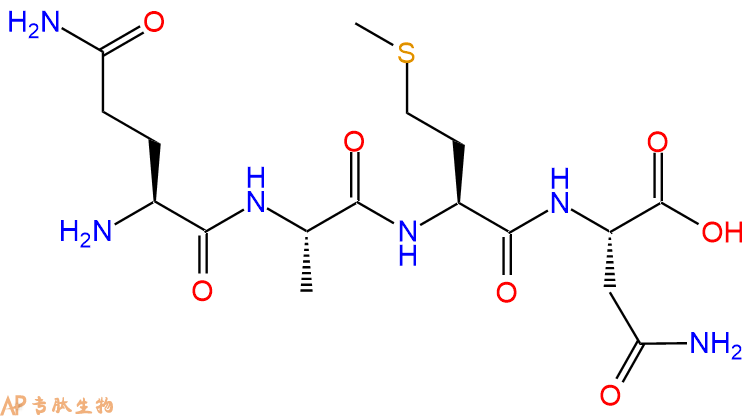 专肽生物产品H2N-Gln-Ala-Met-Asn-OH
