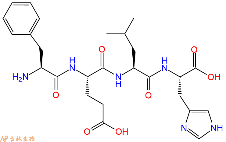 专肽生物产品H2N-Phe-Glu-Leu-His-OH
