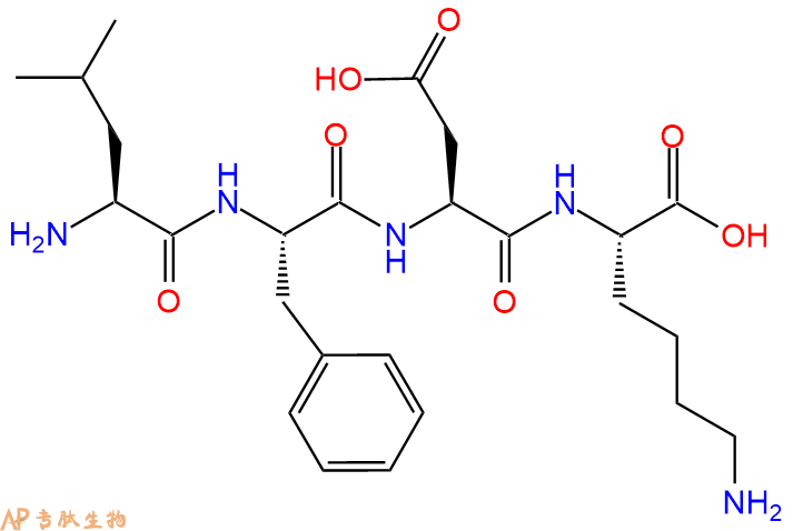 专肽生物产品H2N-Leu-Phe-Asp-Lys-OH