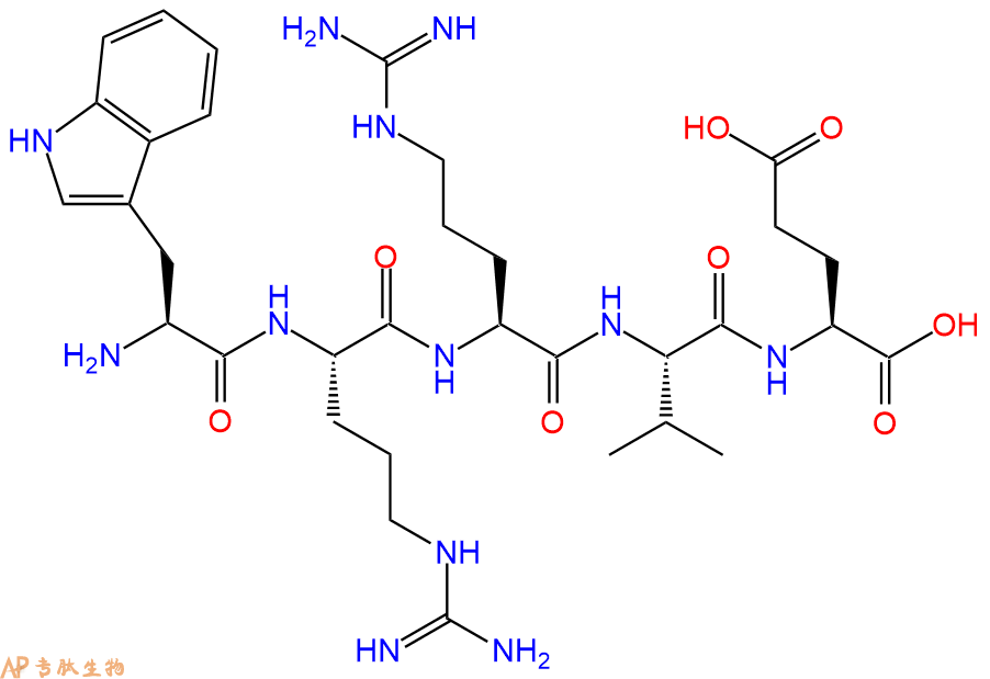 专肽生物产品H2N-Trp-Arg-Arg-Val-Glu-OH