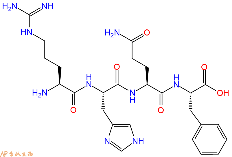 专肽生物产品H2N-Arg-His-Gln-Phe-OH