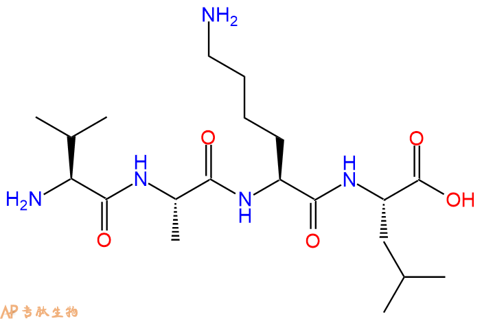 专肽生物产品H2N-Val-Ala-Lys-Leu-OH