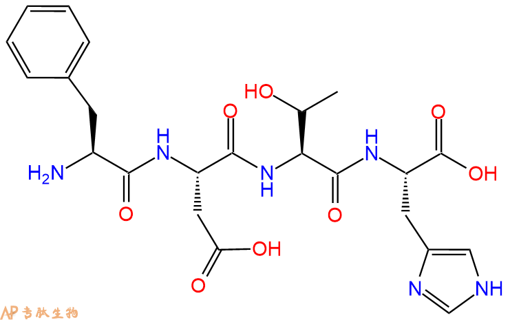 专肽生物产品H2N-Phe-Asp-Thr-His-OH