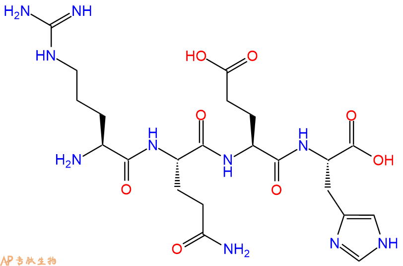 专肽生物产品H2N-Arg-Gln-Glu-His-OH
