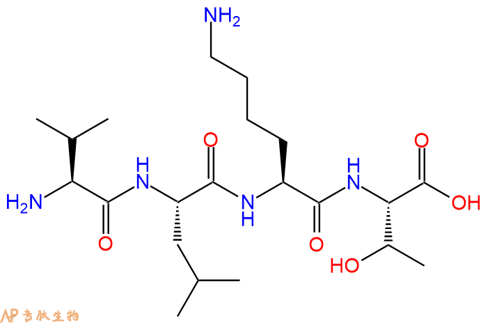 专肽生物产品H2N-Val-Leu-Lys-Thr-OH