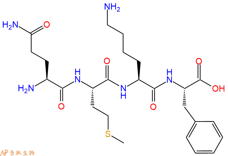 专肽生物产品H2N-Gln-Met-Lys-Phe-OH