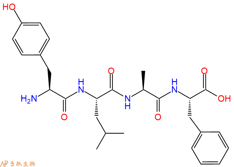 专肽生物产品H2N-Tyr-Leu-Ala-Phe-OH