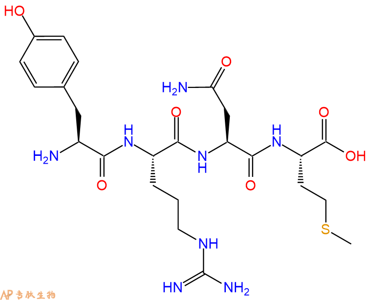 专肽生物产品H2N-Tyr-Arg-Asn-Met-OH