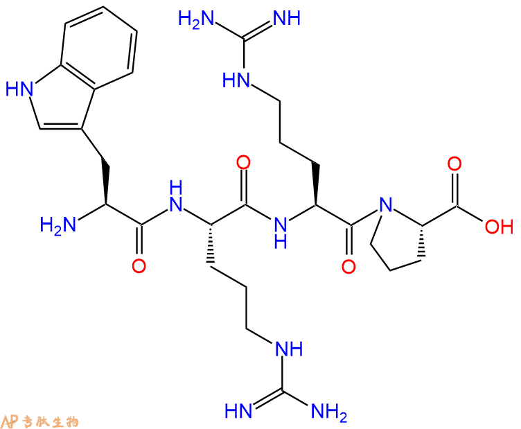 专肽生物产品H2N-Trp-Arg-Arg-Pro-OH