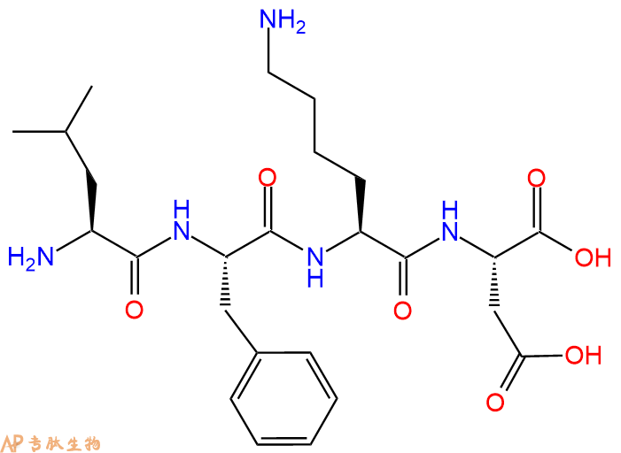 专肽生物产品H2N-Leu-Phe-Lys-Asp-OH