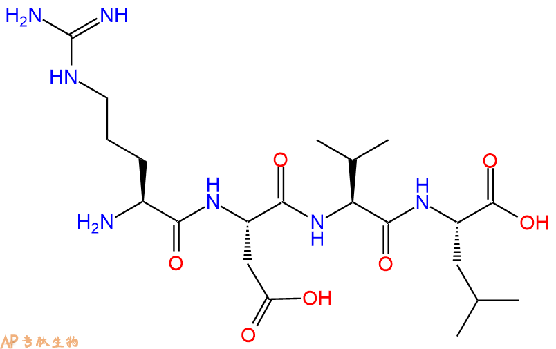 专肽生物产品H2N-Arg-Asp-Val-Leu-OH