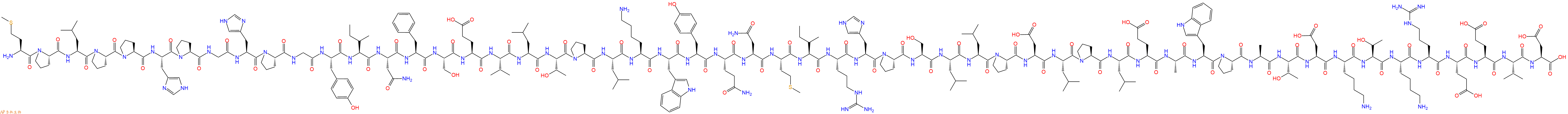 专肽生物产品H2N-Met-Pro-Leu-Pro-Pro-His-Pro-Gly-His-Pro-Gly-Tyr-Ile-Asn-Phe-Ser-Glu-Val-Leu-Thr-Pro-Leu-Lys-Trp-Tyr-Gln-Asn-Met-Ile-Arg-His-Pro-Ser-Leu-Leu-Pro-Asp-Leu-Pro-Leu-Glu-Ala-Trp-Pro-Ala-Thr-Asp-Lys-Thr-Lys-Arg-Glu-Glu-Val-Asp-OH