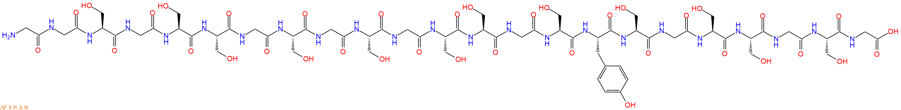 专肽生物产品H2N-Gly-Gly-Ser-Gly-Ser-Ser-Gly-Ser-Gly-Ser-Gly-Ser-Ser-Gly-Ser-Tyr-Ser-Gly-Ser-Ser-Gly-Ser-Gly-OH