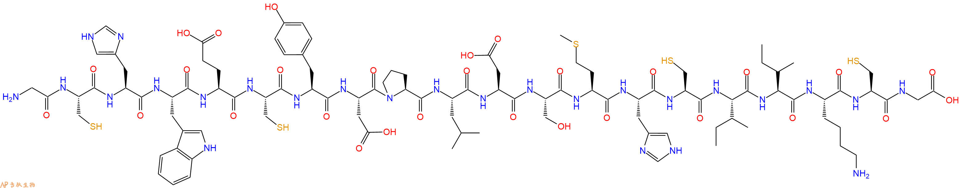 专肽生物产品H2N-Gly-Cys-His-Trp-Glu-Cys-Tyr-Asp-Pro-Leu-Asp-Ser-Met-His-Cys-Ile-Ile-Lys-Cys-Gly-OH