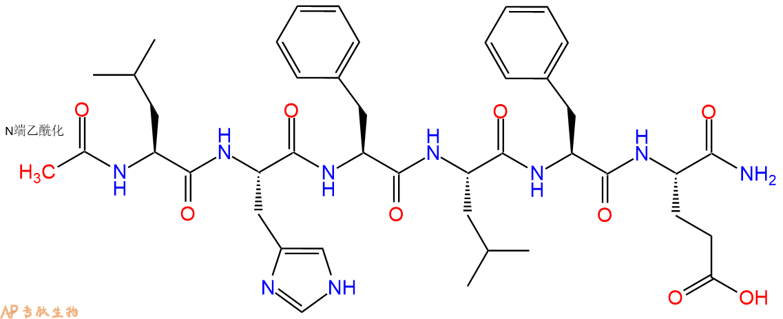 专肽生物产品Ac-Leu-His-Phe-Leu-Phe-Glu-CONH2