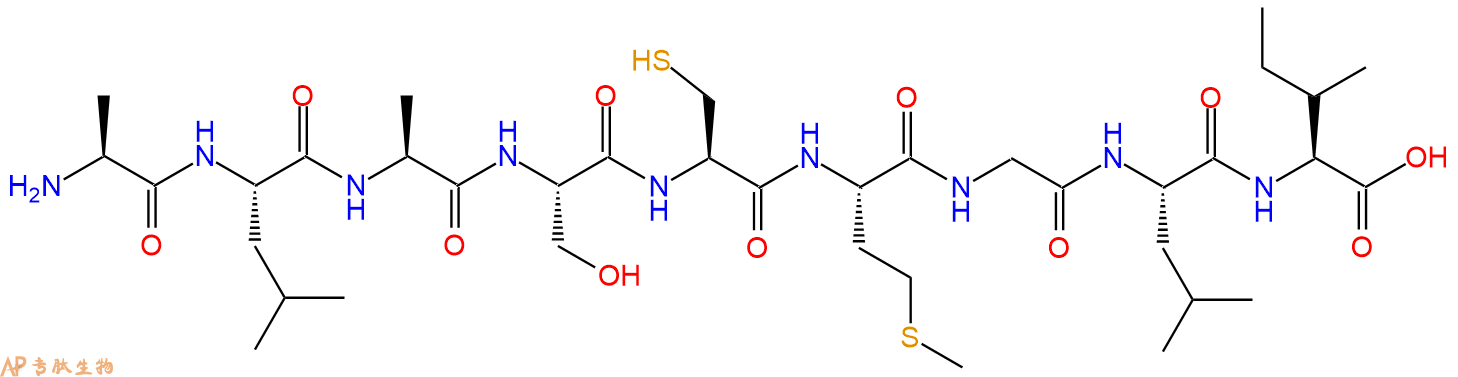 专肽生物产品H2N-Ala-Leu-Ala-Ser-Cys-Met-Gly-Leu-Ile-OH
