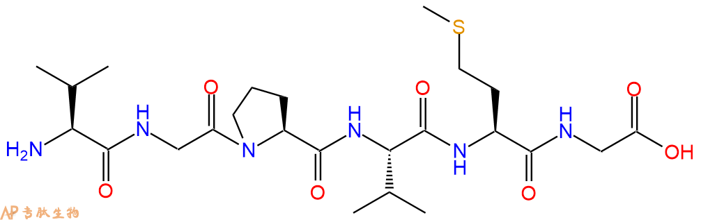 专肽生物产品H2N-Val-Gly-Pro-Val-Met-Gly-OH