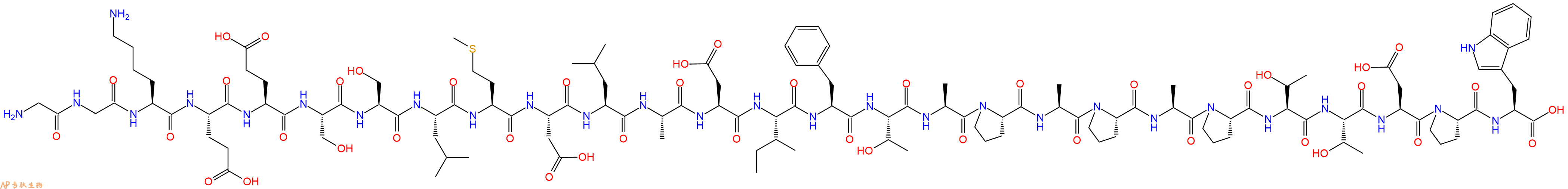 专肽生物产品H2N-Lys-His-Leu-Gly-Pro-Val-Glu-Glu-Tyr-Gln-Leu-Leu-Leu-Gln-Val-Thr-Tyr-Arg-Asp-Ser-Lys-Glu-Lys-Cys-OH