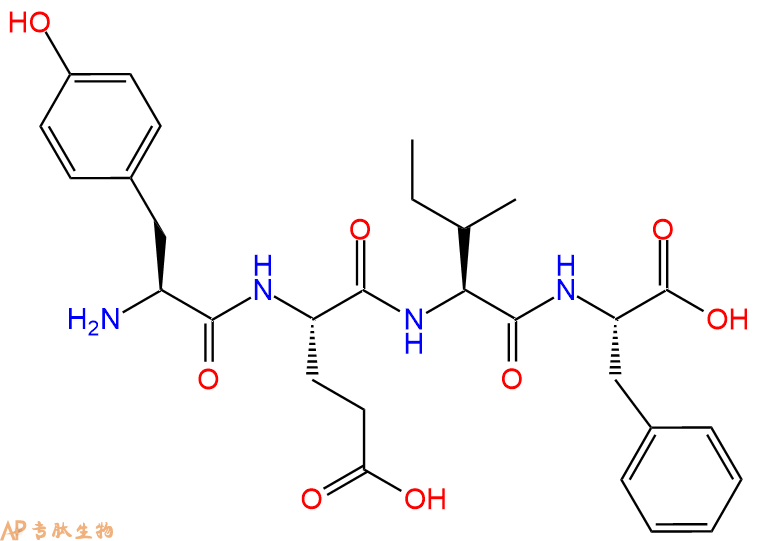 专肽生物产品H2N-Tyr-Glu-Ile-Phe-OH
