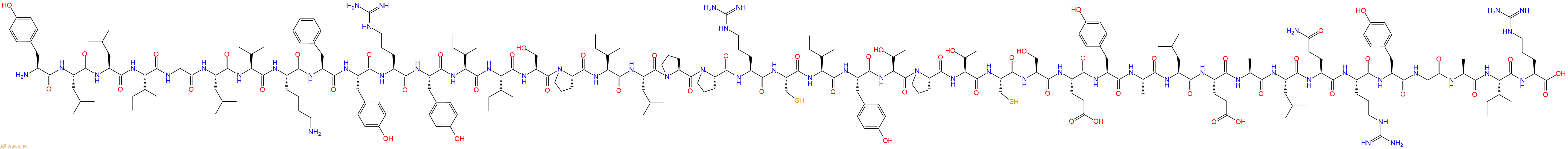 专肽生物产品H2N-Tyr-Leu-Leu-Ile-Gly-Leu-Val-Lys-Phe-Tyr-Arg-Tyr-Ile-Ile-Ser-Pro-Ile-Leu-Pro-Pro-Arg-Cys-Ile-Tyr-Thr-Pro-Thr-Cys-Ser-Glu-Tyr-Ala-Leu-Glu-Ala-Leu-Gln-Arg-Tyr-Gly-Ala-Ile-Arg-OH