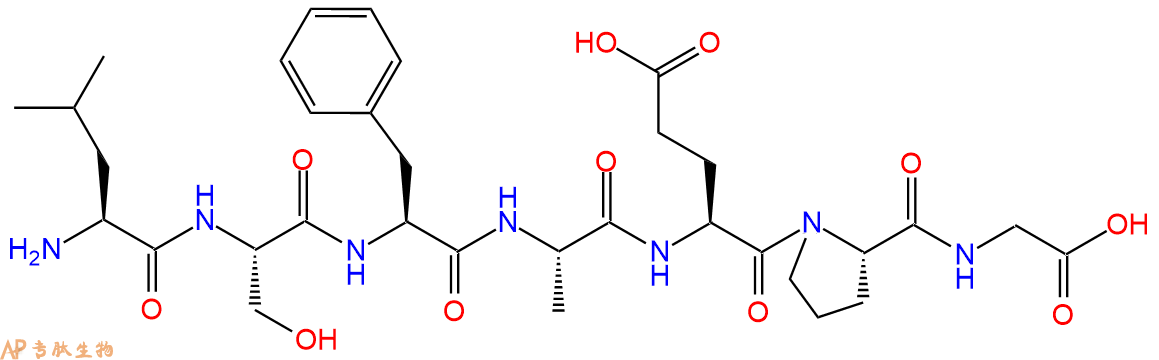 专肽生物产品H2N-Leu-Ser-Phe-Ala-Glu-Pro-Gly-OH