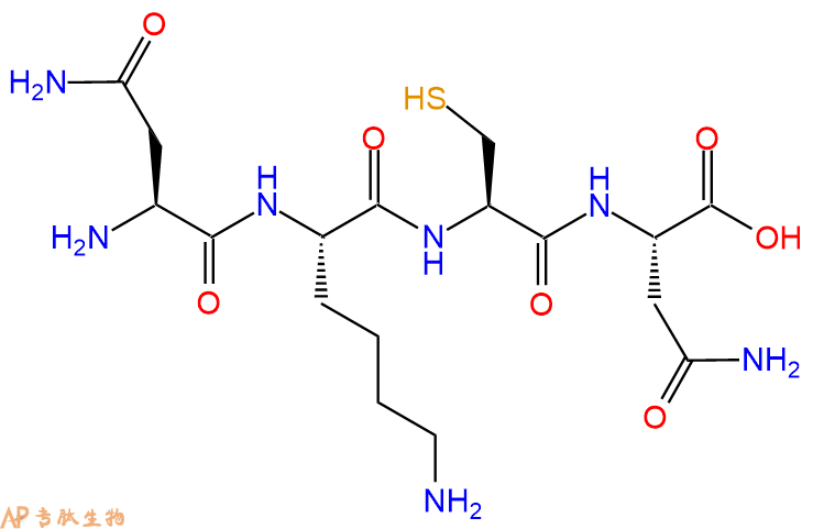 专肽生物产品H2N-Asn-Lys-Cys-Asn-OH