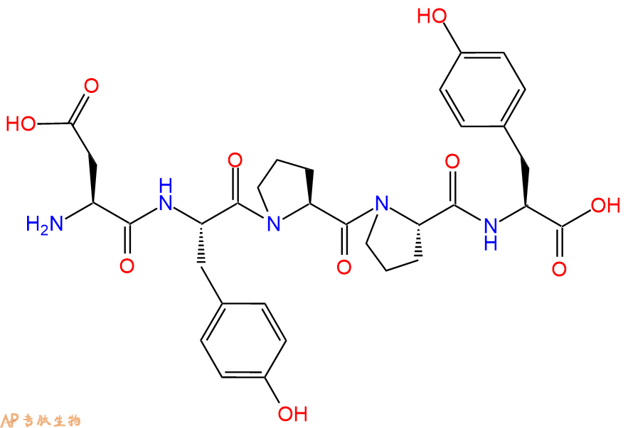 专肽生物产品H2N-Asp-Tyr-Pro-Pro-Tyr-OH