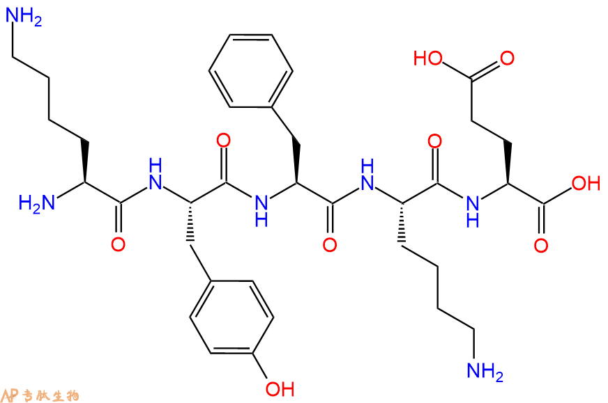 专肽生物产品H2N-Lys-Tyr-Phe-Lys-Glu-OH