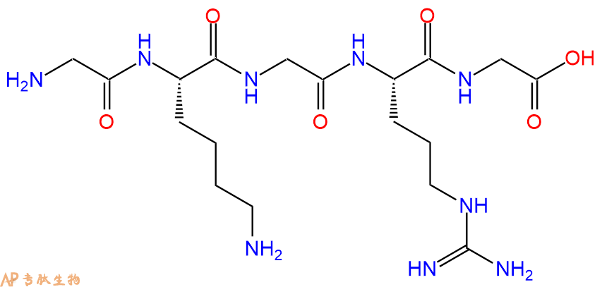 专肽生物产品H2N-Gly-Lys-Gly-Arg-Gly-OH