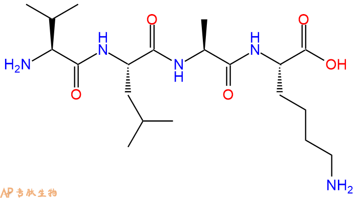 专肽生物产品H2N-Val-Leu-Ala-Lys-OH