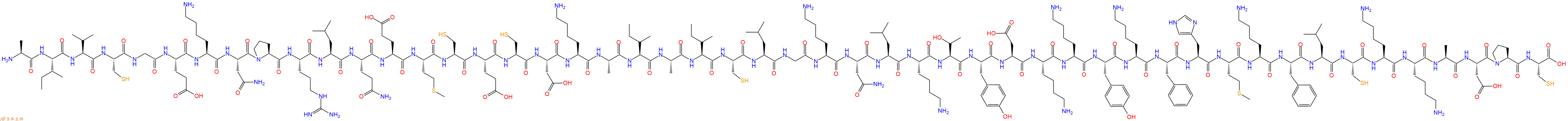 专肽生物产品H2N-Ala-Ile-Val-Cys-Gly-Glu-Lys-Asn-Pro-Arg-Leu-Gln-Glu-Met-Cys-Glu-Cys-Asp-Lys-Ala-Ile-Ala-Ile-Cys-Leu-Gly-Lys-Asn-Leu-Lys-Thr-Tyr-Asp-Lys-Lys-Tyr-Lys-Phe-His-Met-Lys-Phe-Leu-Cys-Lys-Lys-Ala-Asp-Pro-Cys-OH