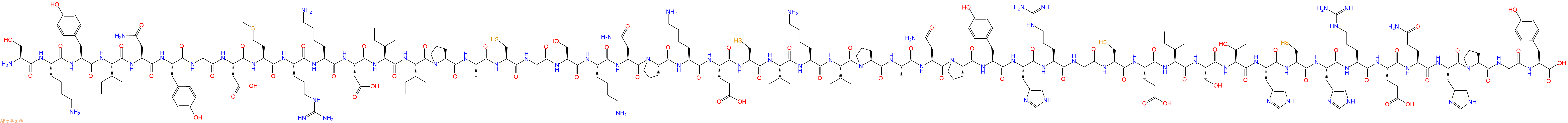 专肽生物产品H2N-Ser-Lys-Tyr-Ile-Asn-Tyr-Gly-Asp-Met-Arg-Lys-Asp-Ile-Ile-Pro-Ala-Cys-Gly-Ser-Lys-Asn-Pro-Lys-Glu-Cys-Val-Lys-Val-Pro-Ala-Asn-Pro-Tyr-His-Arg-Gly-Cys-Glu-Ile-Ser-Thr-His-Cys-His-Arg-Glu-Gln-His-Pro-Gly-Tyr-OH