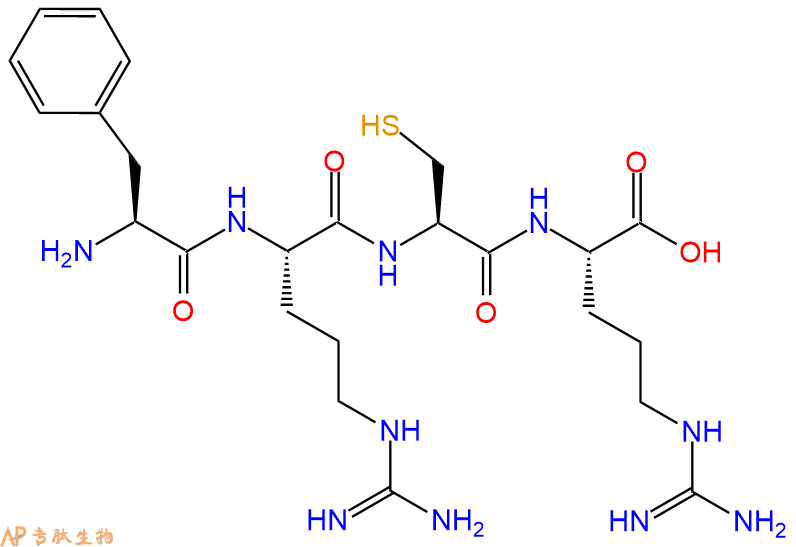 专肽生物产品H2N-Phe-Arg-Cys-Arg-OH