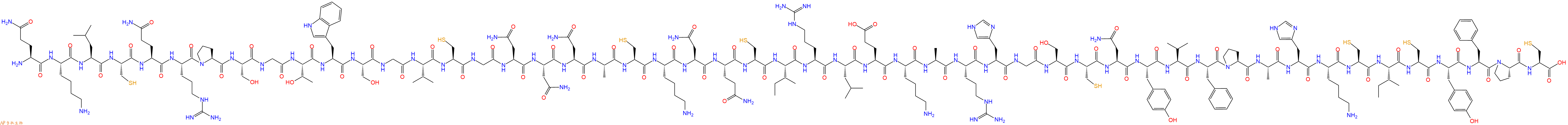 专肽生物产品H2N-Gln-Lys-Leu-Cys-Gln-Arg-Pro-Ser-Gly-Thr-Trp-Ser-Gly-Val-Cys-Gly-Asn-Asn-Asn-Ala-Cys-Lys-Asn-Gln-Cys-Ile-Arg-Leu-Glu-Lys-Ala-Arg-His-Gly-Ser-Cys-Asn-Tyr-Val-Phe-Pro-Ala-His-Lys-Cys-Ile-Cys-Tyr-Phe-Pro-Cys-OH