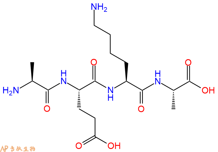 专肽生物产品H2N-Ala-Glu-Lys-Ala-OH