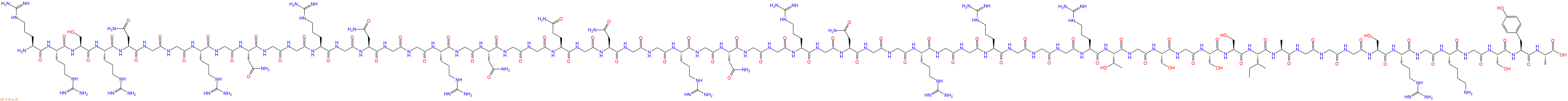 专肽生物产品H2N-Arg-Arg-Ser-Arg-Asn-Gly-Gly-Arg-Gly-Asn-Gly-Gly-Arg-Gly-Asn-Gly-Gly-Arg-Gly-Asn-Gly-Gly-Gln-Gly-Asn-Gly-Gly-Arg-Gly-Asn-Gly-Gly-Arg-Gly-Asn-Gly-Gly-Arg-Gly-Gly-Arg-Gly-Gly-Gly-Arg-Thr-Gly-Ser-Gly-Ser-Ser-Ile-Ala-Gly-Gly-Gly-Ser-Arg-Gly-Lys-Gly-Ser-Tyr-