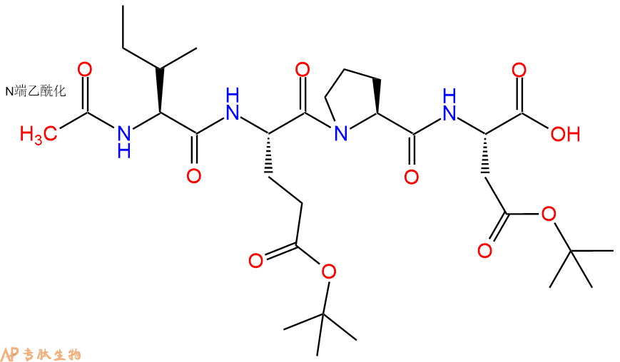 专肽生物产品Ac-Ile-Glu(OtBu)-Pro-Asp(OtBu)-OH