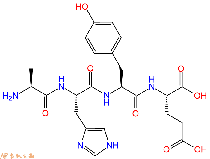 专肽生物产品H2N-Ala-His-Tyr-Glu-OH