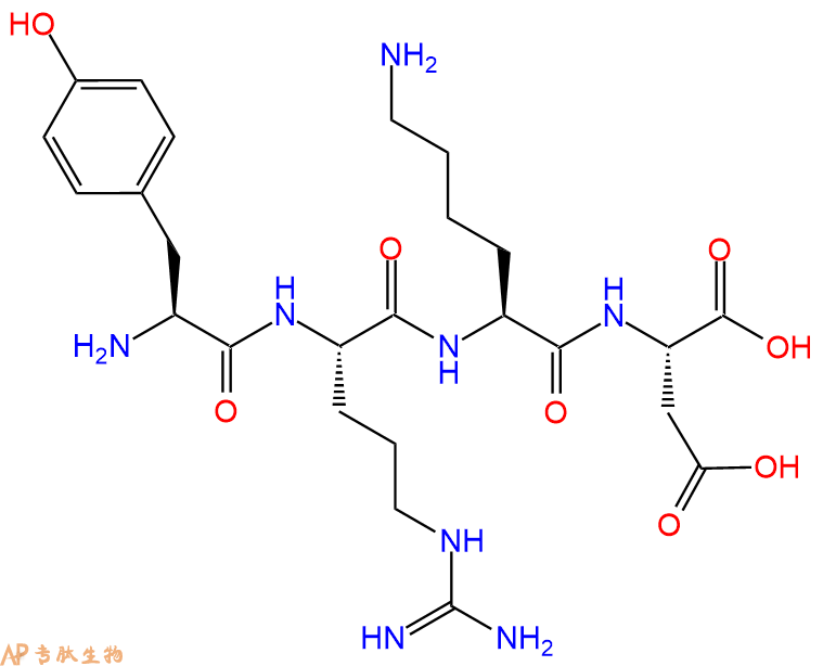 专肽生物产品H2N-Tyr-Arg-Lys-Asp-OH