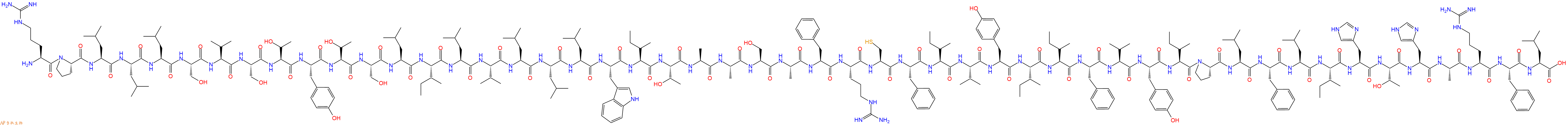 专肽生物产品H2N-Arg-Pro-Leu-Leu-Leu-Ser-Val-Ser-Thr-Tyr-Thr-Ser-Leu-Ile-Leu-Val-Leu-Leu-Leu-Trp-Ile-Thr-Ala-Ala-Ser-Ala-Phe-Arg-Cys-Phe-Ile-Val-Tyr-Ile-Ile-Phe-Val-Tyr-Ile-Pro-Leu-Phe-Leu-Ile-His-Thr-His-Ala-Arg-Phe-Leu-OH