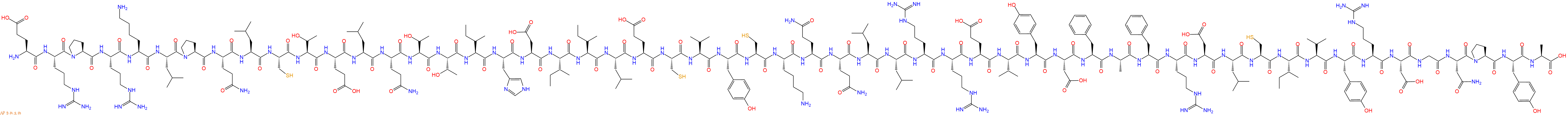 专肽生物产品H2N-Glu-Arg-Pro-Arg-Lys-Leu-Pro-Gln-Leu-Cys-Thr-Glu-Leu-Gln-Thr-Thr-Ile-His-Asp-Ile-Ile-Leu-Glu-Cys-Val-Tyr-Cys-Lys-Gln-Gln-Leu-Leu-Arg-Arg-Glu-Val-Tyr-Asp-Phe-Ala-Phe-Arg-Asp-Leu-Cys-Ile-Val-Tyr-Arg-Asp-Gly-Asn-Pro-Tyr-Ala-OH