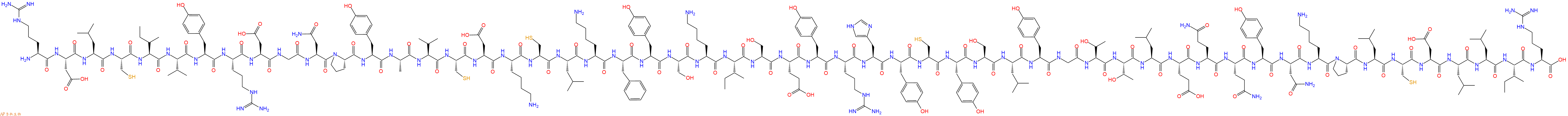 专肽生物产品H2N-Arg-Asp-Leu-Cys-Ile-Val-Tyr-Arg-Asp-Gly-Asn-Pro-Tyr-Ala-Val-Cys-Asp-Lys-Cys-Leu-Lys-Phe-Tyr-Ser-Lys-Ile-Ser-Glu-Tyr-Arg-His-Tyr-Cys-Tyr-Ser-Leu-Tyr-Gly-Thr-Thr-Leu-Glu-Gln-Gln-Tyr-Asn-Lys-Pro-Leu-Cys-Asp-Leu-Leu-Ile-Arg-OH