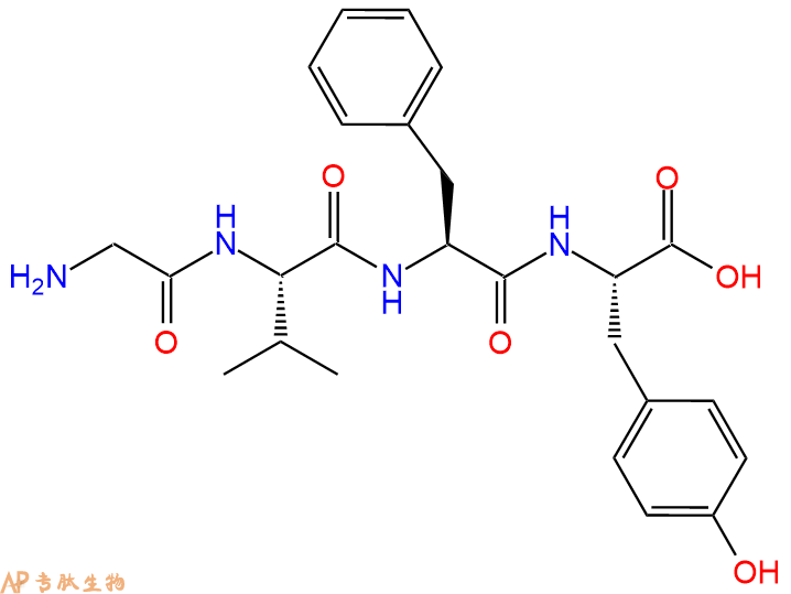 专肽生物产品H2N-Gly-Val-Phe-Tyr-OH