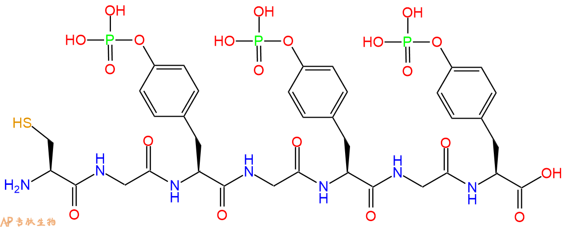 专肽生物产品H2N-Cys-Gly-Tyr(PO3H2)-Gly-Tyr(PO3H2)-Gly-Tyr(PO3H2)-OH