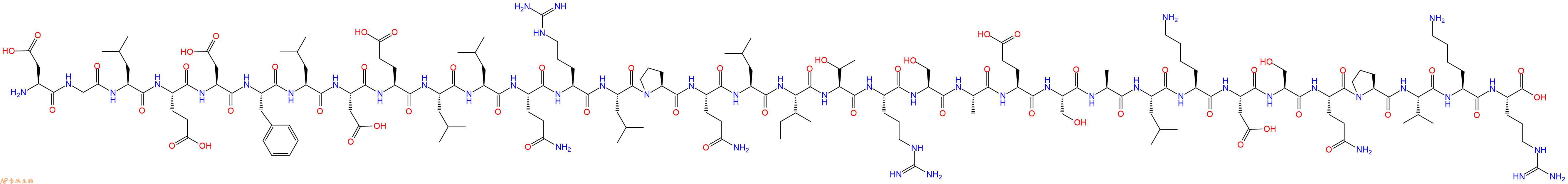 专肽生物产品H2N-Asp-Gly-Leu-Glu-Asp-Phe-Leu-Asp-Glu-Leu-Leu-Gln-Arg-Leu-Pro-Gln-Leu-Ile-Thr-Arg-Ser-Ala-Glu-Ser-Ala-Leu-Lys-Asp-Ser-Gln-Pro-Val-Lys-Arg-OH