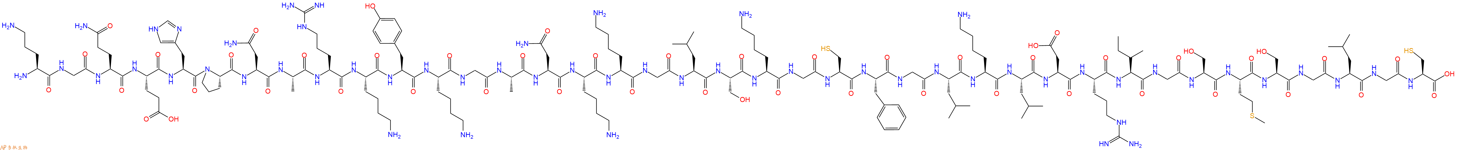 专肽生物产品H2N-Orn-Gly-Gln-Glu-His-Pro-Asn-Ala-Arg-Lys-Tyr-Lys-Gly-Ala-Asn-Lys-Lys-Gly-Leu-Ser-Lys-Gly-Cys-Phe-Gly-Leu-Lys-Leu-Asp-Arg-Ile-Gly-Ser-Met-Ser-Gly-Leu-Gly-Cys-OH