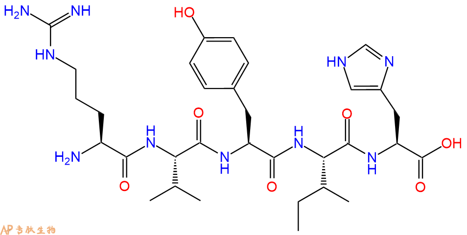 专肽生物产品H2N-Arg-Val-Tyr-Ile-His-OH